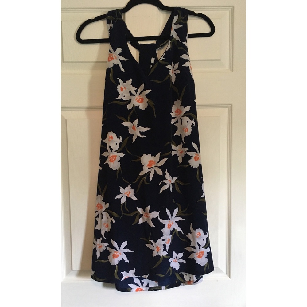 Blue floral dress